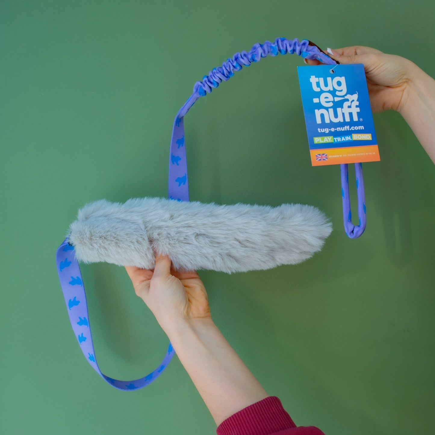 Tug-e-nuff Faux Fur Bungee Chaser Tug Toy