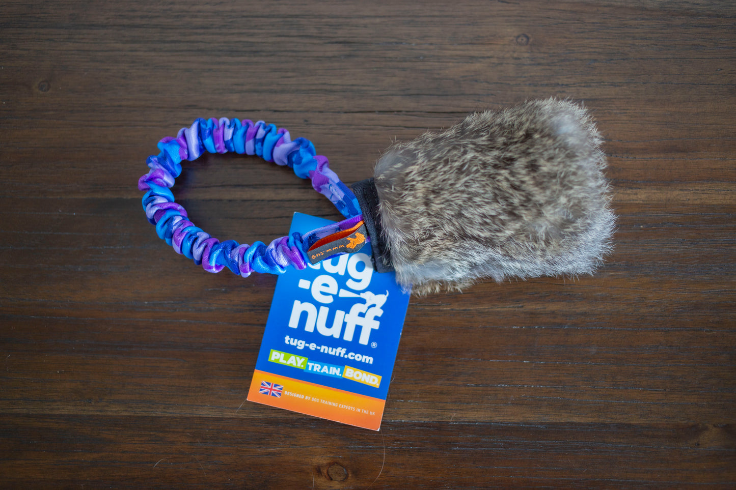 Tug-e-nuff Rabbit Skin Pocket Bungee Squeaker