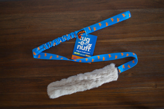 Tug-e-nuff Faux Fur Bungee Chaser Tug Toy