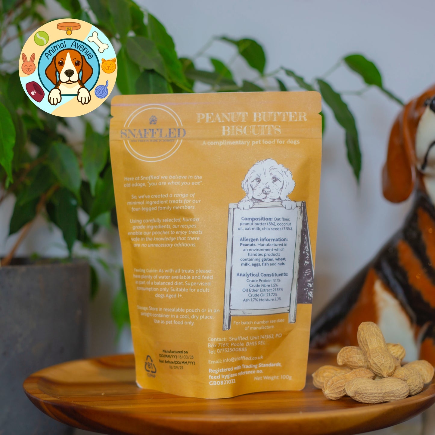 Snaffled Peanut Butter Biscuits 100g