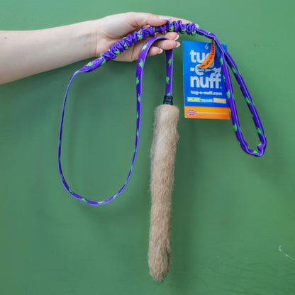 Tug-e-nuff Rabbit Fur Bungee Chaser Purple
